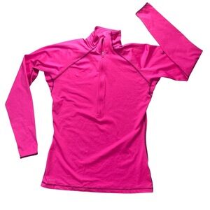 Nike Pro Dri-FIT Pink Half-Zip Pullover Long Sleeve Top Size L